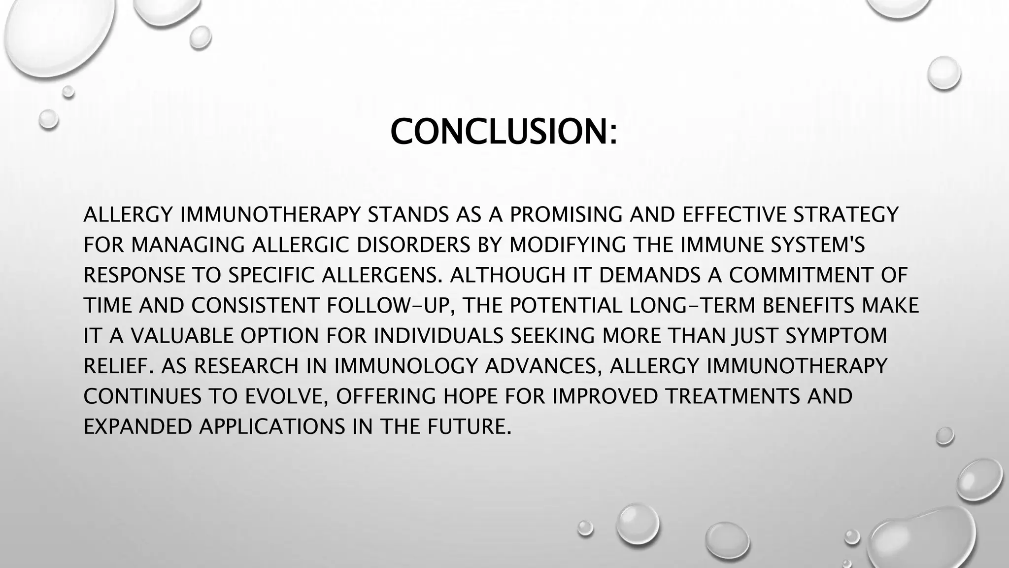 Conclusion: The Future of Allergy Management