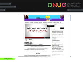 Social Collaboration 39: "Vernetzte Informationswelt"

www.dnug.de

 