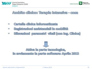 Sistemi Informativi e Organizzativi

1° Marzo 2013

22

 