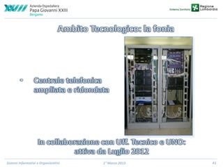 Sistemi Informativi e Organizzativi

1° Marzo 2013

41

 