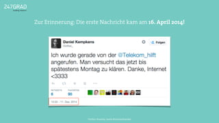Zur Erinnerung: Die erste Nachricht kam am 16. April 2014!
Twitter: @sascha_boehr @michaelhoecker
 