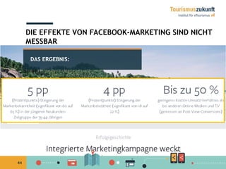 44
DAS ERGEBNIS:
DIE EFFEKTE VON FACEBOOK-MARKETING SIND NICHT
MESSBAR
 