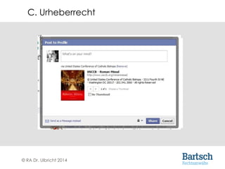 © RA Dr. Ulbricht 2014
C. Urheberrecht
 