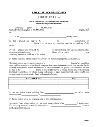 Essentiality Certificate.pdf Government of India -various forms used in central government offices ...