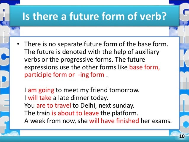 All Forms Of Verbs