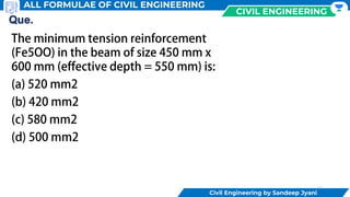 When Beam is subjected to Bending Moment and Torsional Moment
• Critical Section:
• Sections located less than a distance ...