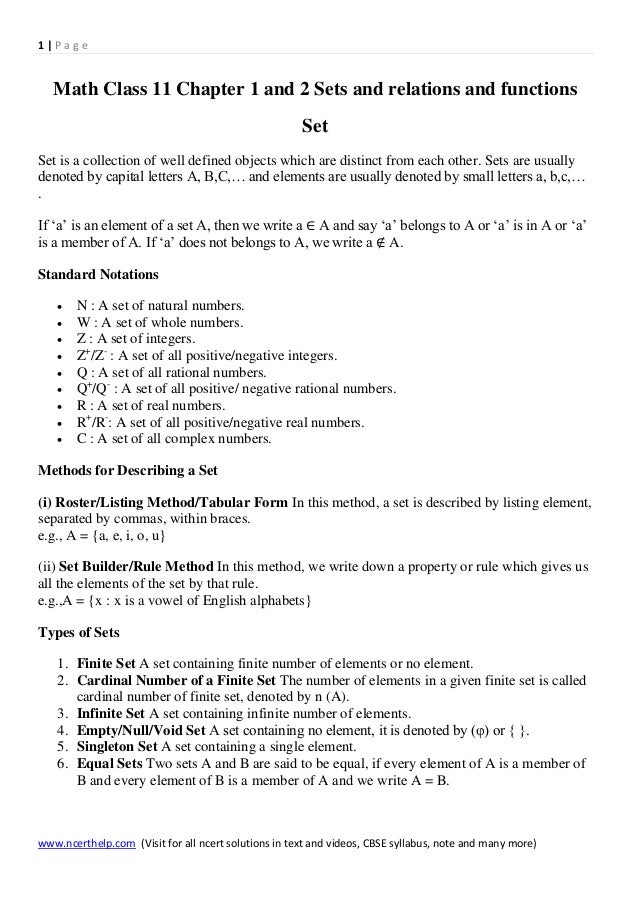 All Formulas And Notes For Maths Class 11 Note Download Chapter 1 An All Formulas And Notes For Maths Class 11 Note Download Chapter 1 An