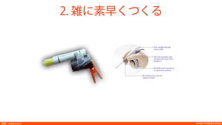 Design Thinking InstituteDesign Thinking Institute実験：Experiment
2. 雑に素早くつくる
 