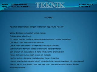 Nama :Alfian Tamimi KOMPUTASI 1
Npm :121055520111004 SMESTER 6
 