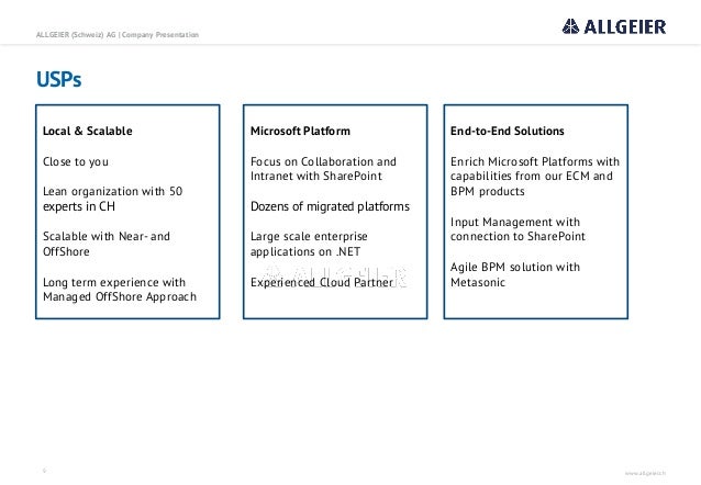 Allgeier Schweiz Ag Brief Company Presentation