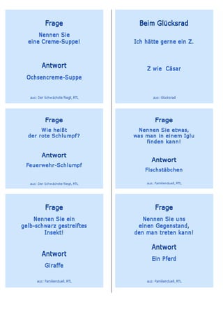 Allgemeinbildung in tv-shows