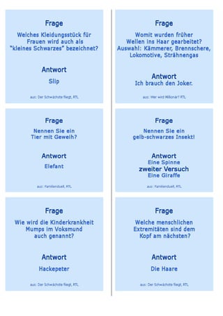 Allgemeinbildung in tv-shows