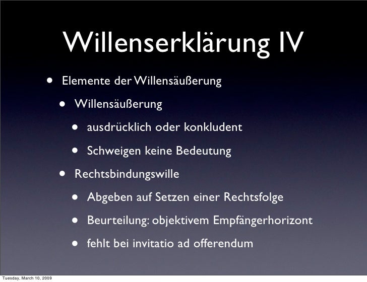 Allgemeiner Teil Bgb