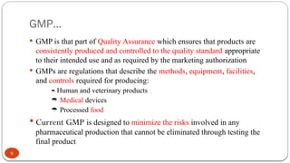 Gmp Ghp Examples Good manufacturing and good hygienic practices, and GHP, HACCP, and RA.pptx