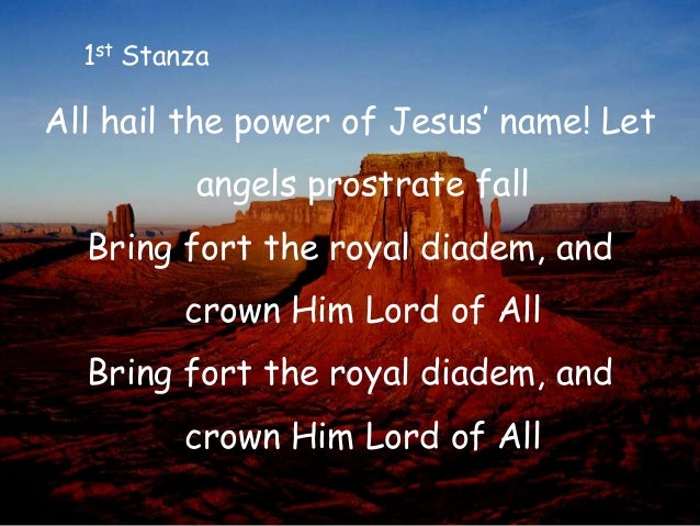 all hail the power of jesus name pdf