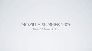 Mozilla 2009 All Hands