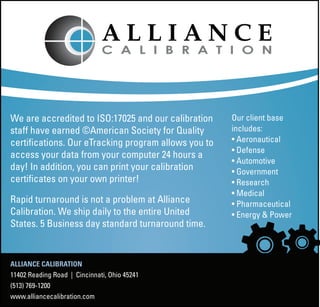 Alliance Calibration- What we do