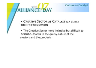 Alliance Day 07: Culture As Catalyst