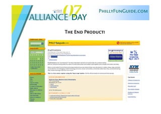 Alliance Day 2007: PhillyFunGuide & FunSavers