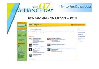 Alliance Day 2007: PhillyFunGuide & FunSavers