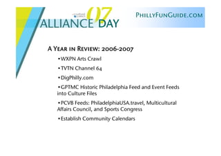 Alliance Day 2007: PhillyFunGuide & FunSavers