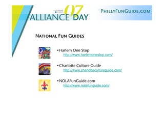 Alliance Day 2007: PhillyFunGuide & FunSavers