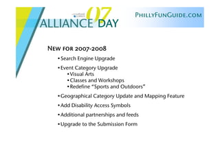 Alliance Day 2007: PhillyFunGuide & FunSavers