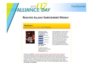 Alliance Day 2007: PhillyFunGuide & FunSavers