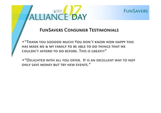 Alliance Day 2007: PhillyFunGuide & FunSavers