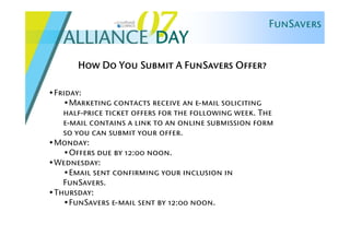 Alliance Day 2007: PhillyFunGuide & FunSavers