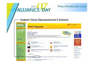 Alliance Day 2007: PhillyFunGuide & FunSavers