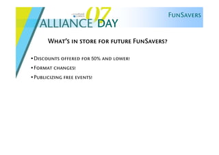 Alliance Day 2007: PhillyFunGuide & FunSavers