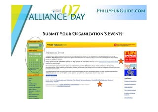 Alliance Day 2007: PhillyFunGuide & FunSavers