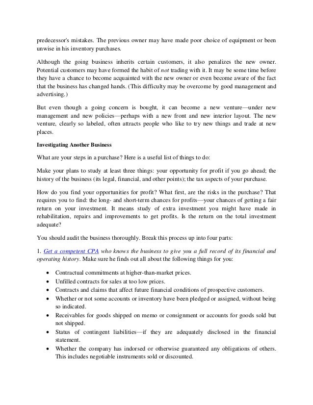 What To Remember Before Buying An Established Business