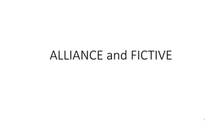 ALLIANCE and FICTIVE
1
 