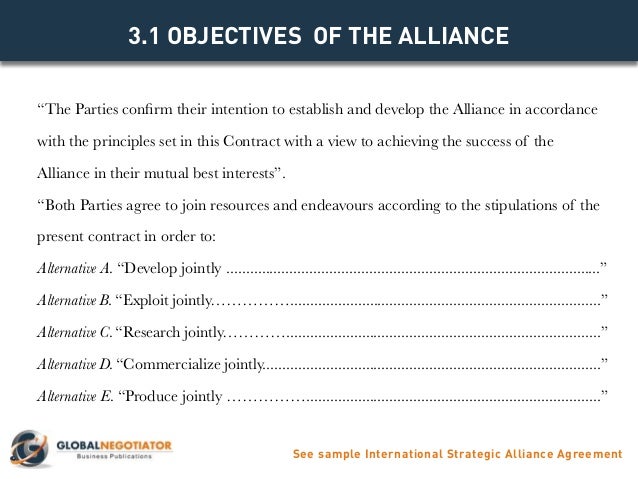 INTERNATIONAL STRATEGIC ALLIANCE AGREEMENT  Contract Template and Sa…