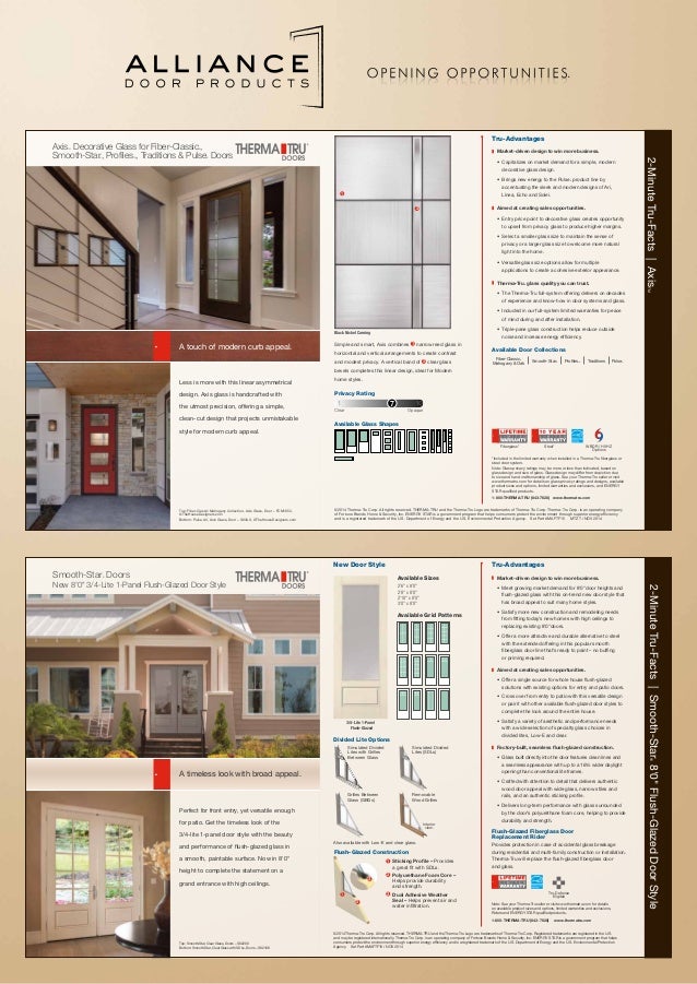 Alliance Door Products ThermaTru AXIS poster web