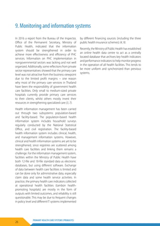 Primary Health Care Systems: Thailand | PDF