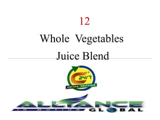 12
Whole Vegetables
Juice Blend
 