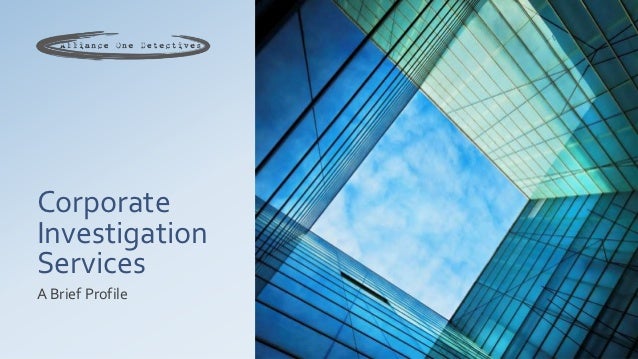 CorporateInvestigationServicesA Brief Profile 