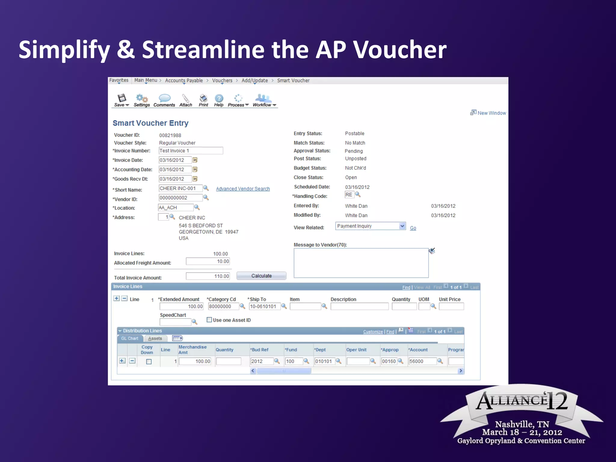Simplify & Streamline the AP Voucher
 