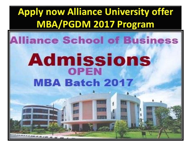 Admissions open for MBA 2017 Program in Alliance University