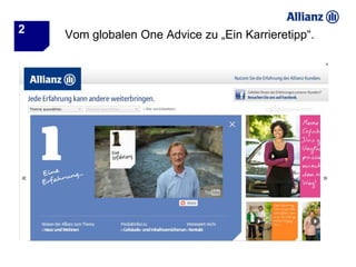 2   Vom globalen One Advice zu „Ein Karrieretipp“.
 