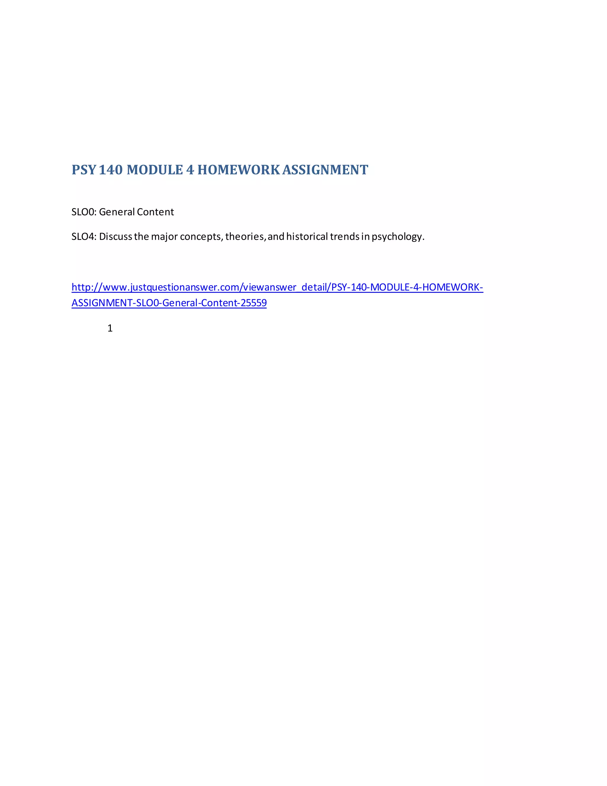 Allied american university psy 140 module 4 PDF