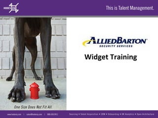 Widget Training
 
