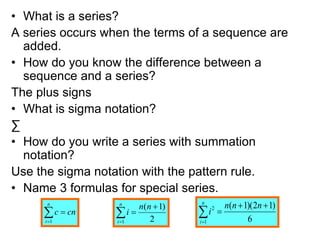 ALLIED MATHEMATICS -II UNIT IV & UNIT V SEQUENCES AND SERIES.ppt