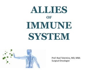 ALLIES
OF
IMMUNE
SYSTEM
Prof. Roel Tolentino, MD, MBA
Surgical Oncologist
 