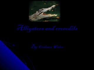 Alligators and crocodils

     By crishawn waden
 
