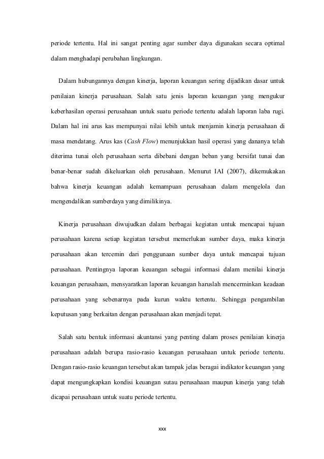 Evaluasi Kinerja Keuangan Pada Perusahaan Sektor Industri Konsumsi De