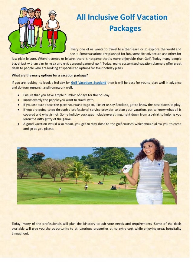 All Inclusive Scotland Golf Vacation Packages